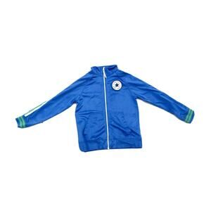 Converse Chuck Taylor Track Jacket Blue Green Zip Up Kids 10-12